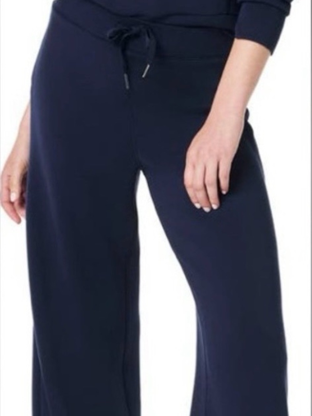 SPANX Navy Wide-Leg Drawstring Lounge Pants - Picture 6 of 7